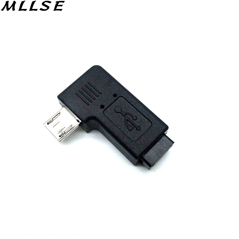 MLLSE 1 шт. 90 градусов правый/левый Угол Micro USB штекер f удлинитель адаптер для Android