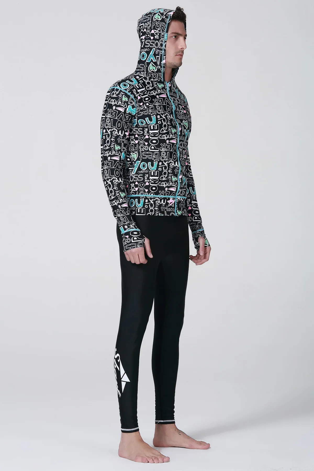 Sbart 1 шт. длинный рукав с капюшоном на молнии Rash Guard Wo для мужчин s мужской плавательный жилет женский купальник Топы Для Серфинга парусные купальники DBE