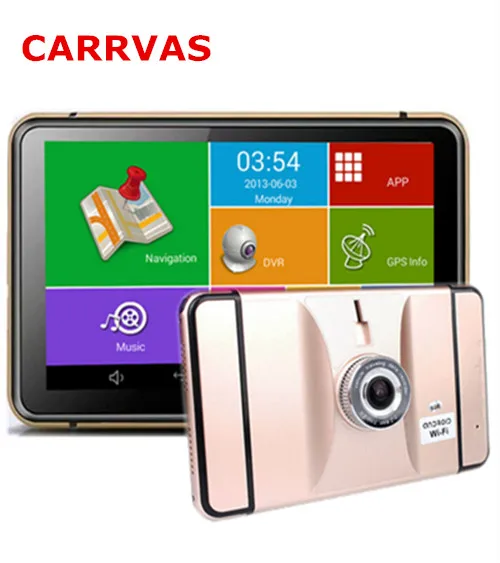 Автомобильный видеорегистратор 7 дюймов GPS навигация Android 4 FHD 1080P WiFi Bluetooth MT8127