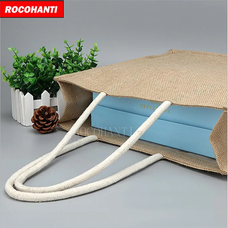 100x Waterproof Breathable Jute Eco Shopping Bag with Strong Weaving Handle Customized LOGO Printing
100x Waterproof Breathable Jute Eco Shopping Bag with Strong Weaving Handle Customized LOGO Printing