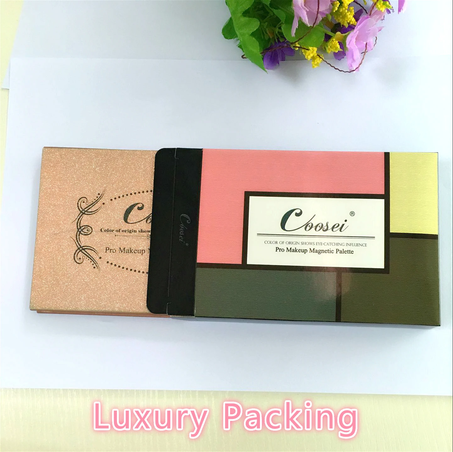 Бренд DIY маленькая Роза Золотой Z Paleta De бронзатор кисть для пудры магнитные тени для век Макияж Мини-Палетка голый