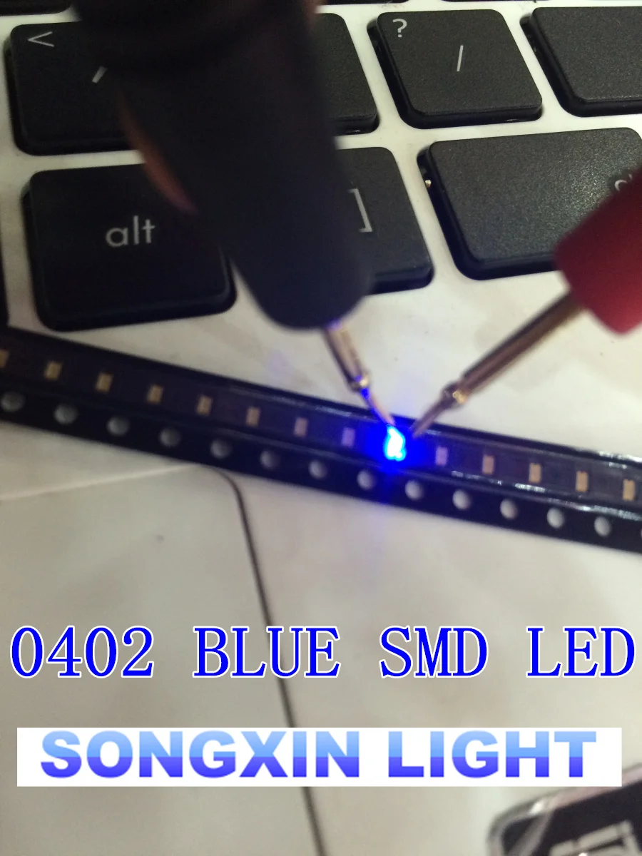 100 шт. SMD/SMT 3 в ультра яркий светодиодный диодный чип поверхностного монтажа 0402 1005