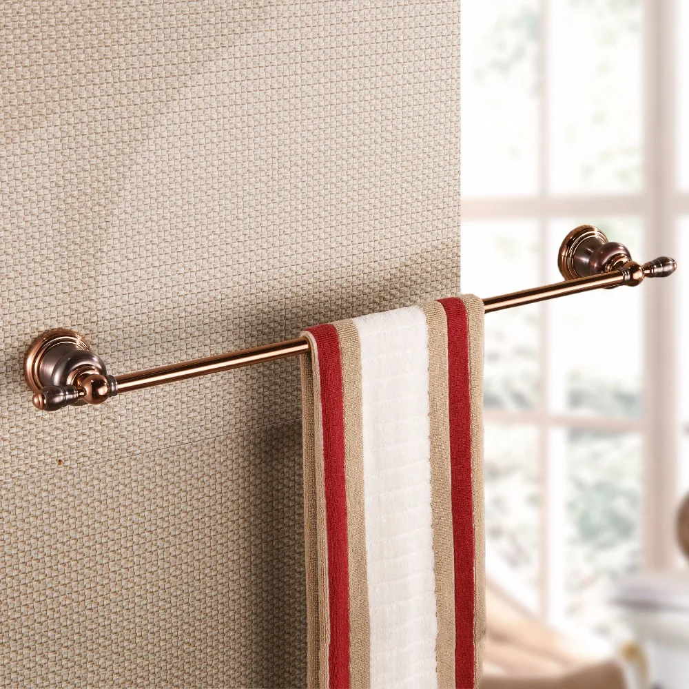 Ретро латунь один вешалка для полотенец Ванная комната античное аксессуары