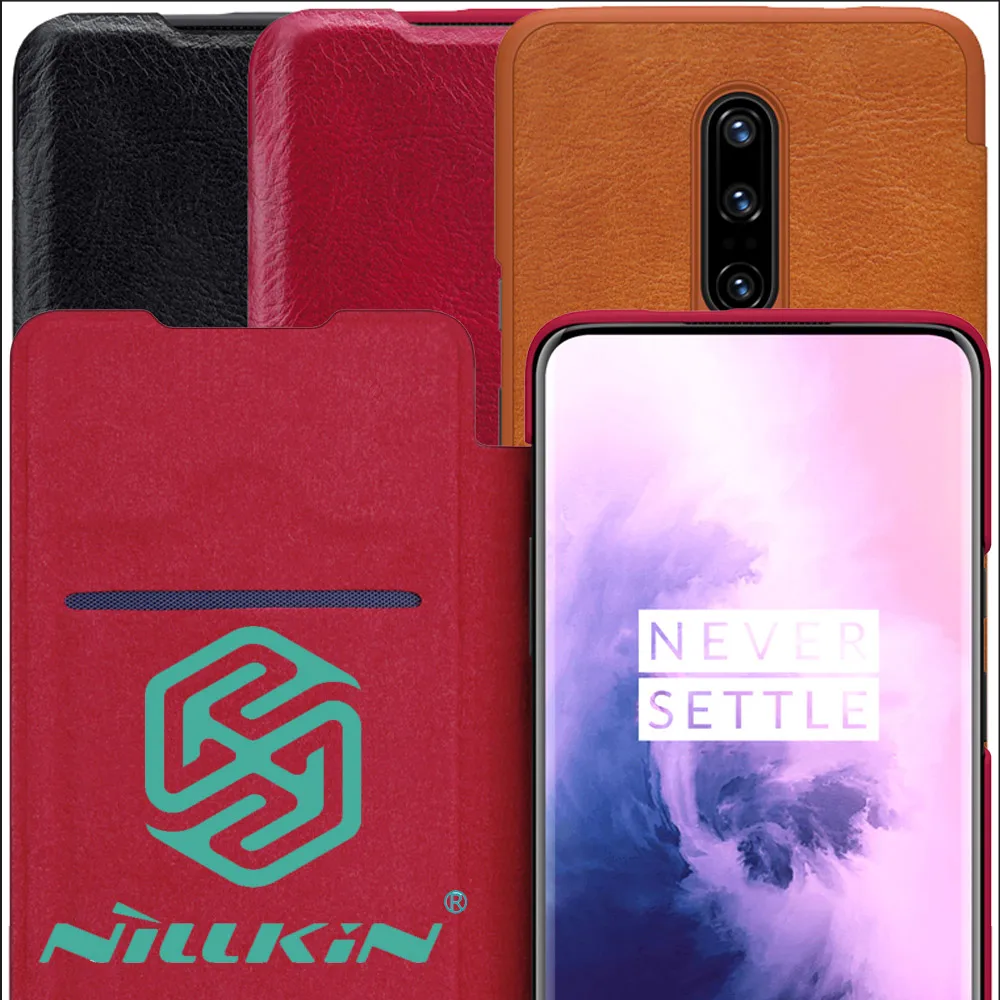 Кожаный чехол книжка Nillkin Qin для Oneplus 7 Pro|Бамперы| |