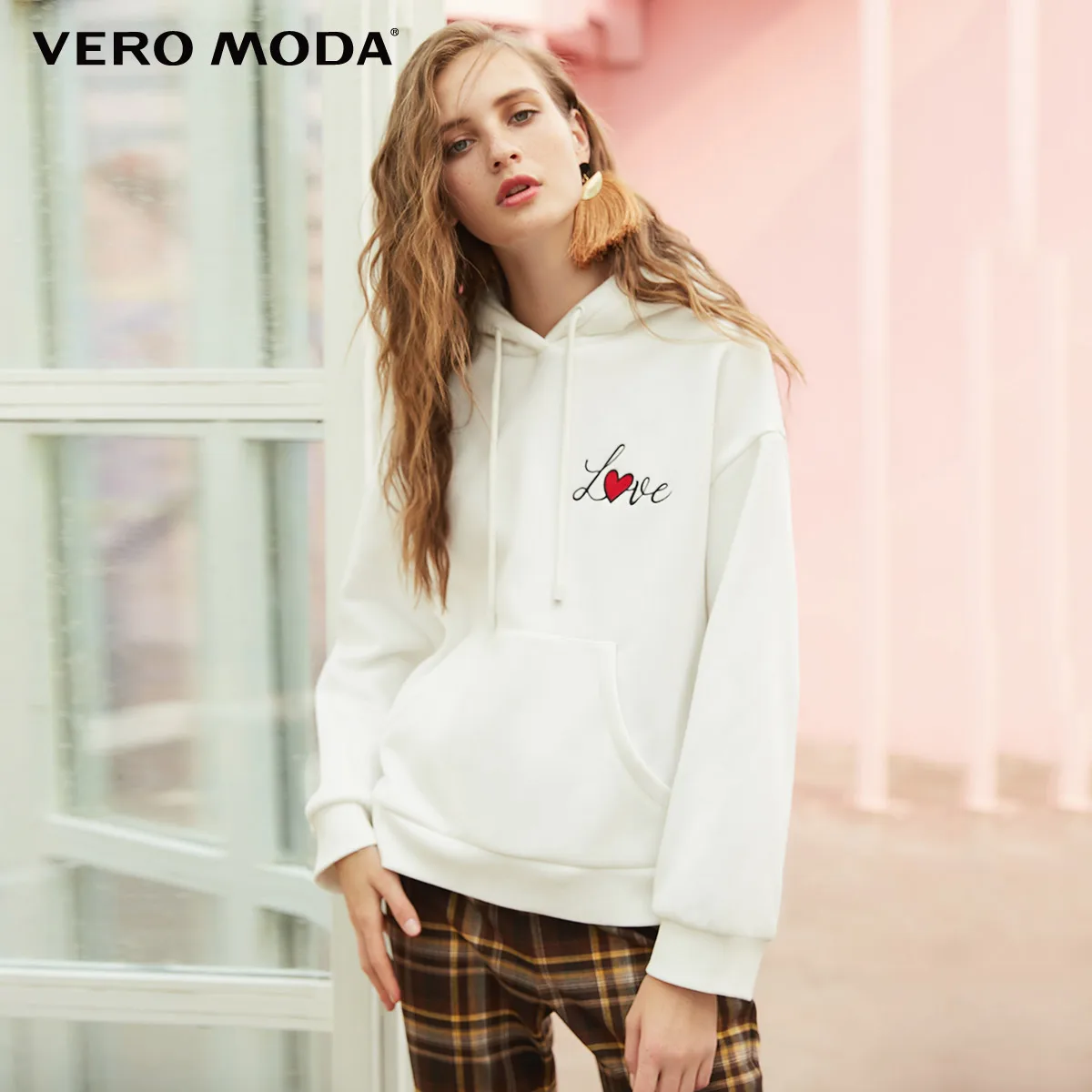 Vero Moda толстовка женская худи женские Новая женская хлопковая толстовка с надписью и короткими рукавами | 318433507