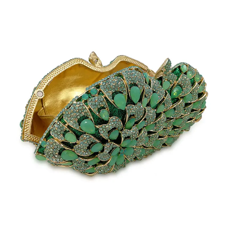 Новый зеленый цветок Перевозчик Для женщин через плечо сумочка на застежке с