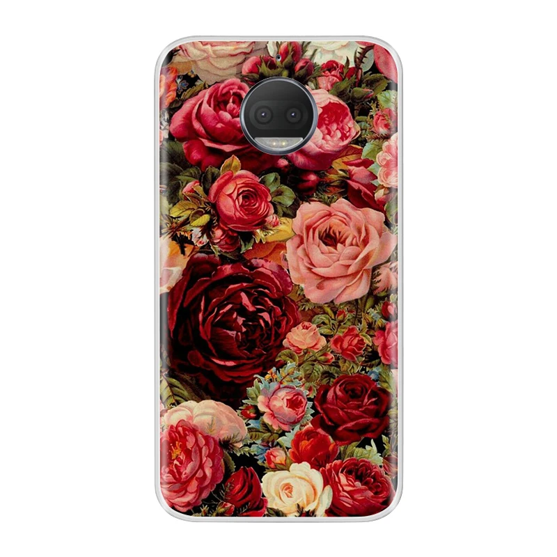 Для Moto G5S чехол, силиконовый мягкий, симпатичный, из ТПУ, с модным цветком, чехол для телефона, для Motorola Moto G5S - Цвет: No.4