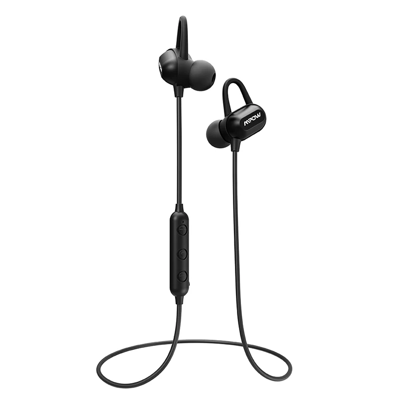 Mpow S9 беспроводные наушники Bluetooth 4,1 IPX6 водонепроницаемые aptX стерео наушники с HD микрофоном спортивные наушники для бега и пешего туризма - Цвет: Black