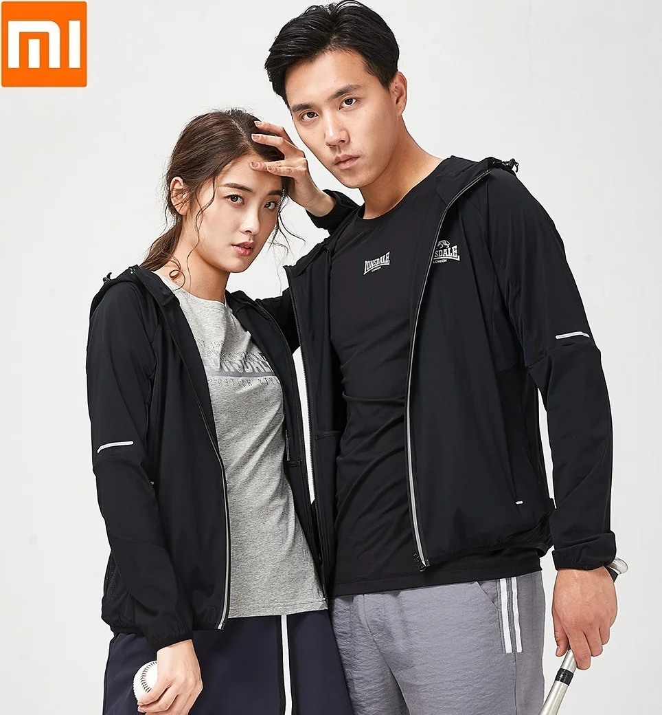 Xiaomi эластичная спортивная куртка, светильник, дышащая, дренажная, удобная, пара, модная ветровка, пальто для мужчин, женщин, девочек
