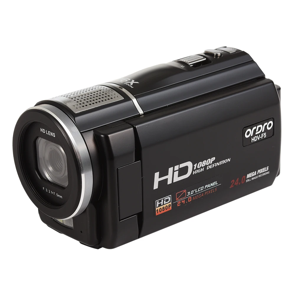 ORDRO цифровая видеокамера HDV F5 Портативный 1080P FHD 30fps мини дистанционное управление