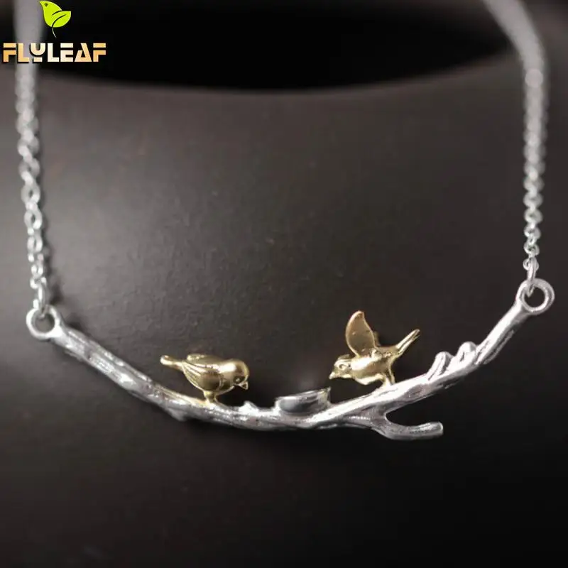 Женское винтажное ожерелье из серебра 925 пробы с птичьими птицами|pendants for women|necklaces