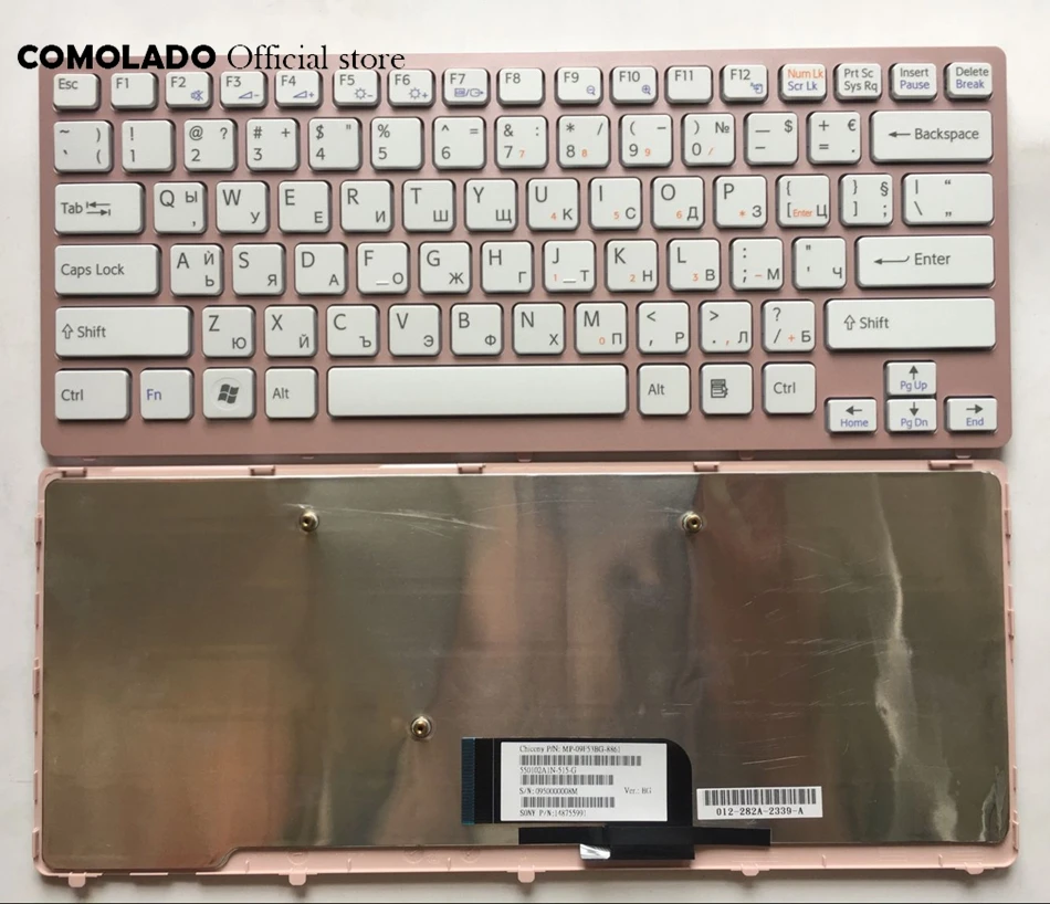 RU Русская клавиатура для Sony Vaio VPC CW VPCCW CW16EC CW18FC розовая рамка Клавиатура ноутбука