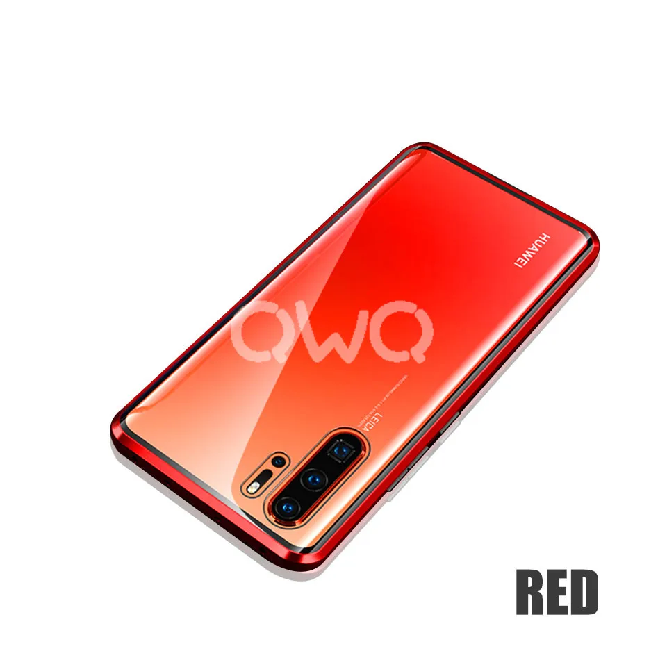 Металлический магнитный стеклянный чехол для телефона huawei P20 P30 Pro Lite P Smart Защитные чехлы для huawei mate 20 Lite Pro откидная крышка