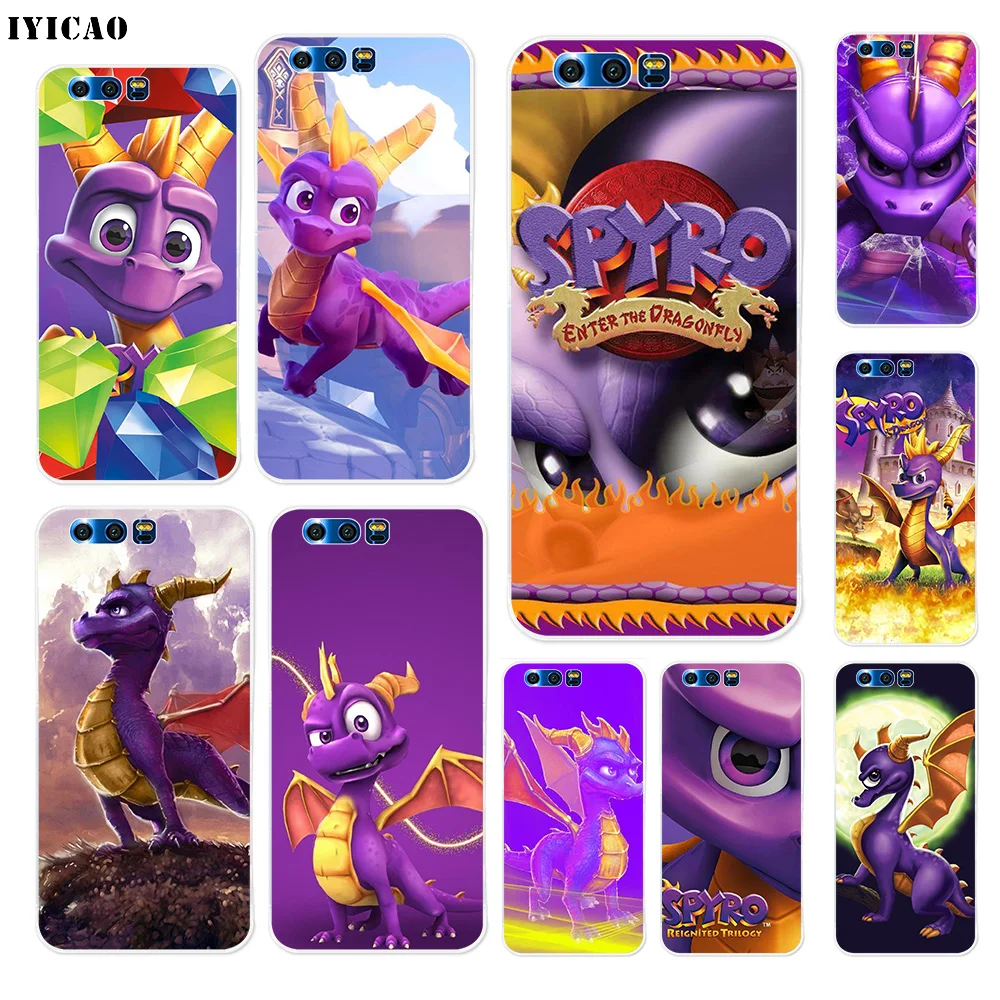 Мягкий силиконовый чехол IYICAO Spyro The Dragon для Huawei Y9 Y7 Y6 Prime 2018 Honor 8C 8X 8 9 10 Lite 7X 7C 6A 7A Pro |