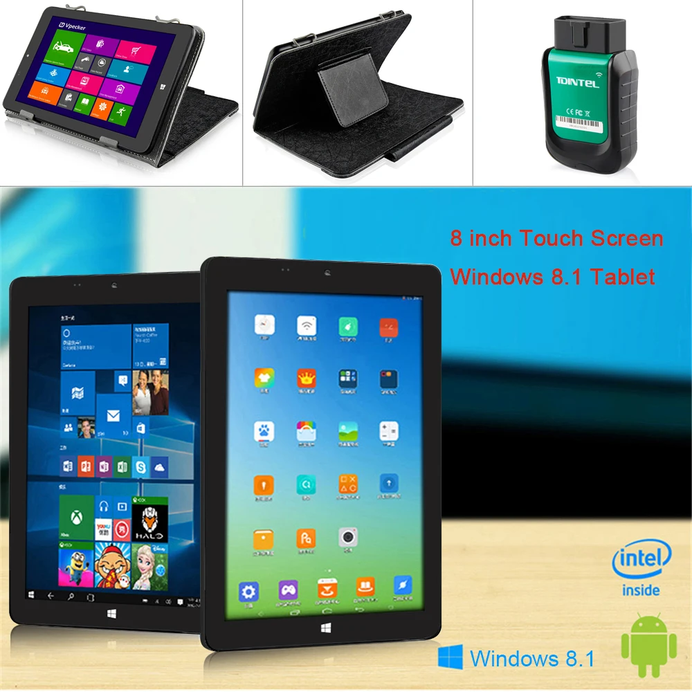 2018 vpecker Easydiag V10.6 OBD 2 Автомобильные сканер OBD2 Wi-Fi Автосканер + 8 дюймов Windows 10 Tablet