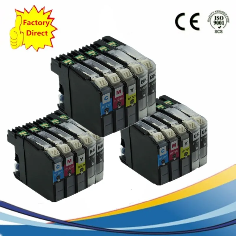 3SET 3BK 15PCS Замена LC123BK LC123 LC123XL чернильные картриджи MFC J4410DW J4510DW J4610DW J4710DW J470DW J6920DW J870DW J245 - Цвет: 3SET 3BK 15PCS