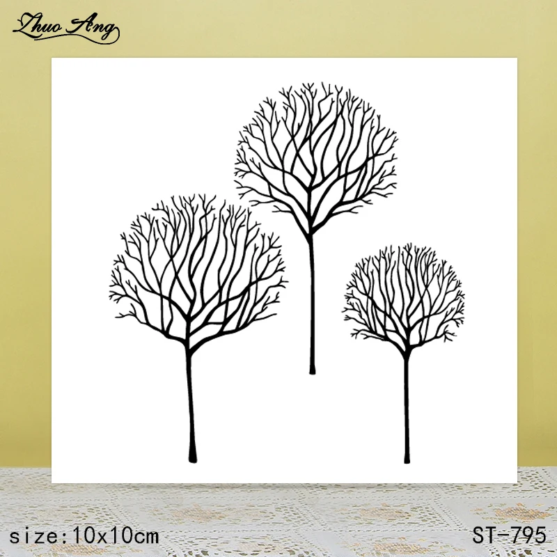 

ZhuoAng Blooming branches transparent seal / sealed DIY scrapbook / album decoration card / seamless seal
