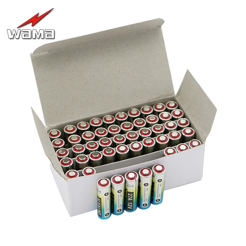 50 шт/ящик Новый Wama щелочные батареи 12V 27A главным образом высушите аккумуляторы A27