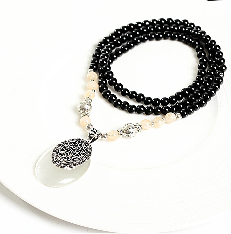 Модные ювелирные изделия для женщин винтажные аксессуары овальный опал кулон