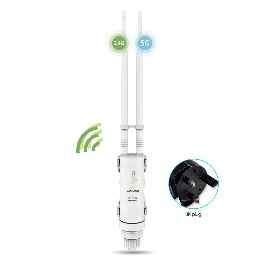 Wavlink Открытый Всепогодный CPE/wifi удлинитель/точка доступа/маршрутизатор/WISP 2,4 ГГц 150 Мбит/с 5 ГГц 433 Мбит/с двойная антенна wifi маршрутизатор