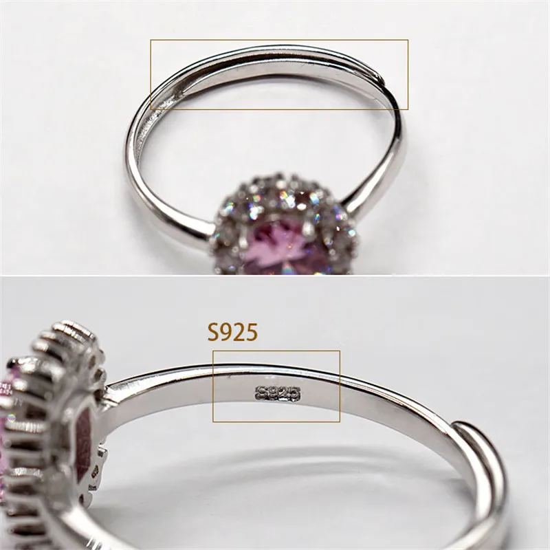 Женское свадебное кольцо с натуральным сапфиром регулируемое из стерлингового
