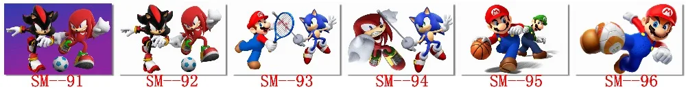Пользовательские холст настенные фрески Соник плакат с ежом Super Smash Bros обои Sonic украшения игры Марио наклейки#0486