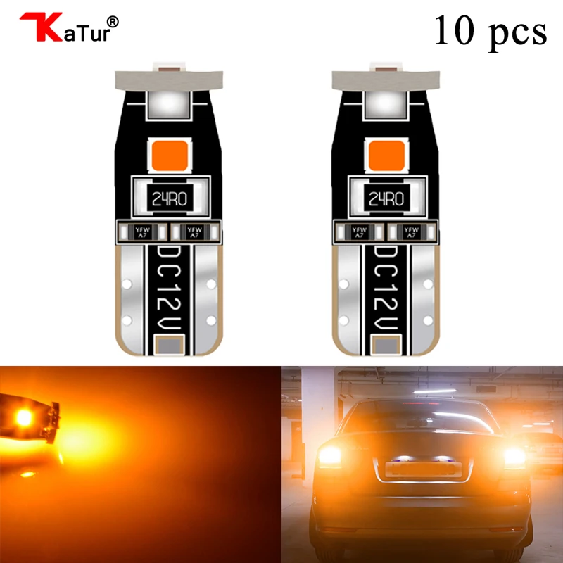 Katur 10 шт. T10 W5W 168 194 супер яркий SMD 12 В Автомобильный светодиодный автомобильный