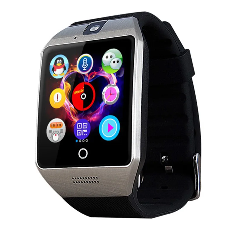 Pewant Bluetooth Smart часы Q18 Сенсорный экран большой Батарея Поддержка TF sim карты Камера