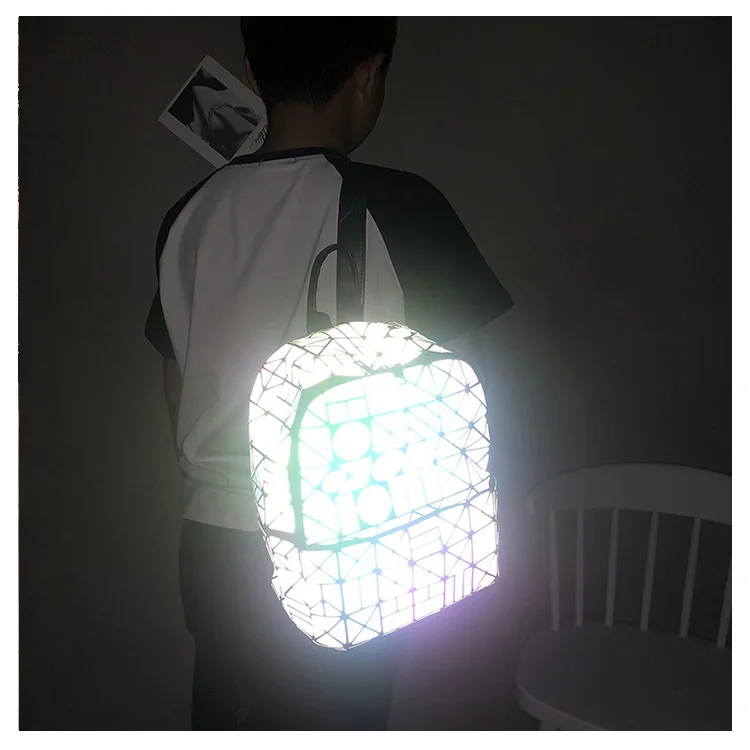 Rucksack Unisex Backpack Sac A Dos Travel Laptop Backpack Back Bag Pack Geometric Luminous School Backpack Bag For Teenages