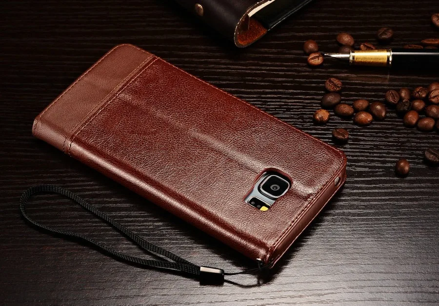 Модный чехол-книжка из искусственной кожи PU для Samsung Galaxy S6 S7 Edge S8 S9 S10 Plus S10e
