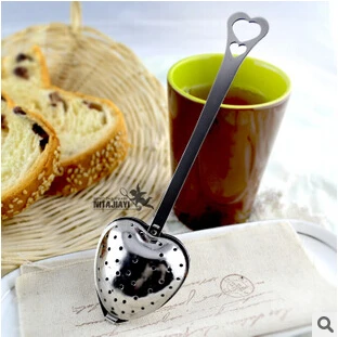 

New 100 pcs Heart Shaped Filter Tea Balls Stainless Steel Tea Strainers Oblique Tea Stick Tube Tea Infuser Steeper H-48