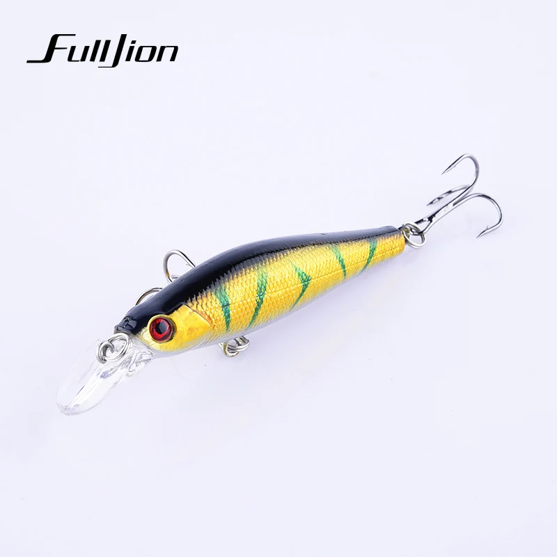 Рыболовные приманки Minnow твердый воблер Crankbait 3D глаза Позолоченные пластиковые