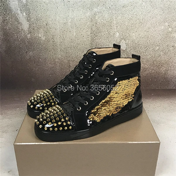 Shooegle/дизайнерская обувь блестящие высокие кроссовки Zapatillas Hombre резиновая на