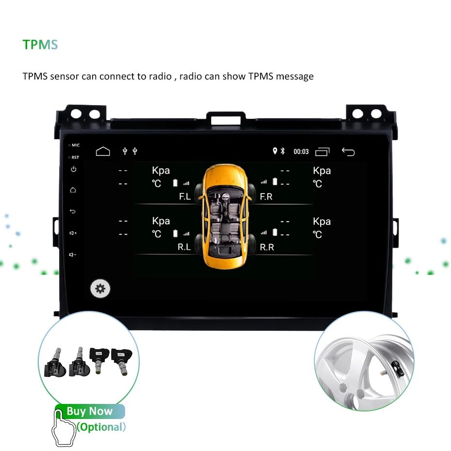 Ips DSP Android 9,0 4G 64G gps мультимедийный экран для Toyota LAND CRUISER Prado 120 Lexus GX470 навигационное радио Восьмиядерный без DVD