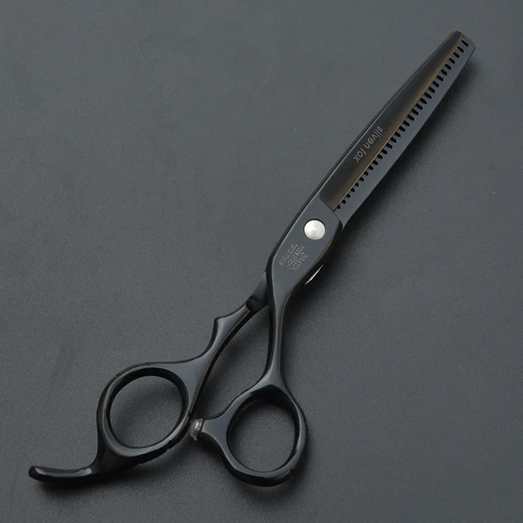 Silver fox 6 ножницы парикмахера ножницами волосы плоский срез режущих зубьев тонких