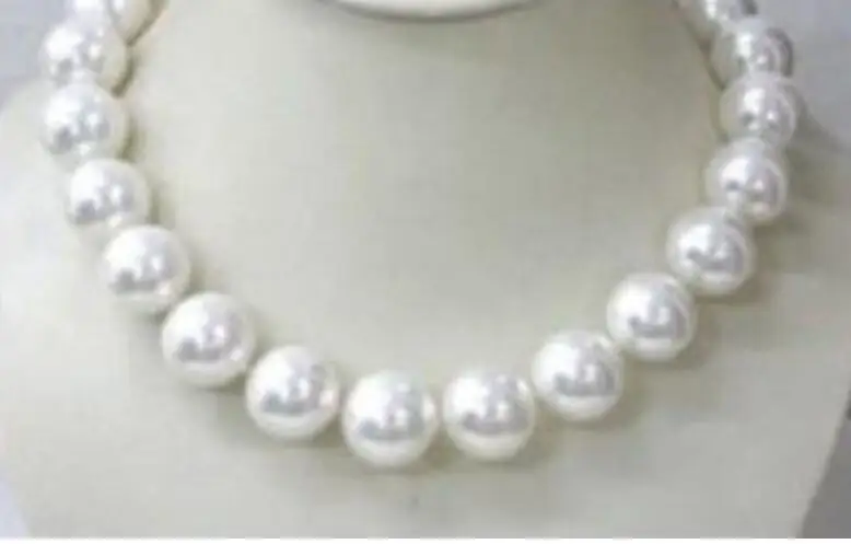 Gorgeous 18mm AAA white shell pearl necklace 18&quot 36&quot | Украшения и аксессуары