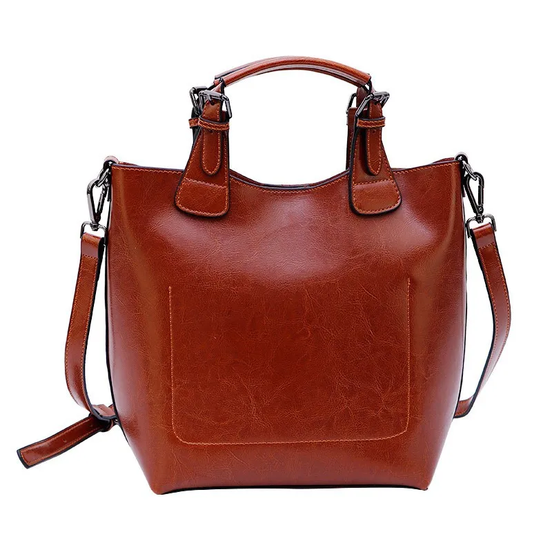 Вместительная женская сумка-тоут сумка новинка 2019 через плечо из натуральной