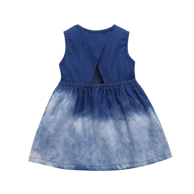 Summer Dress For Girls Sleeveless Denim Girl Big Party Kids Clothes 40G | Детская одежда и обувь