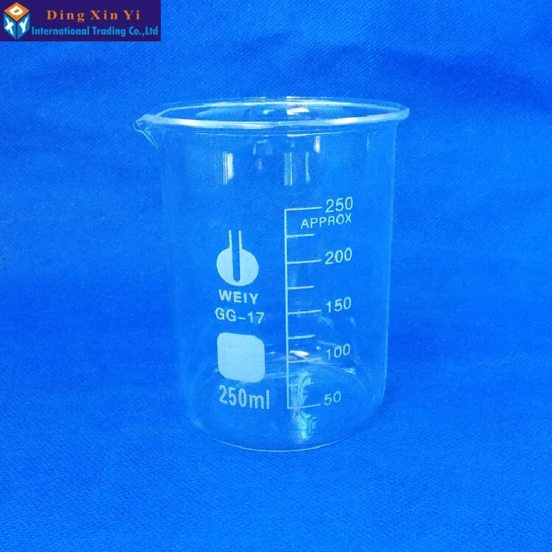 

(4pieces/lot)Glass beaker 250ml,Lab Supplies,Lab beaker,Good quality beaker,High boron material