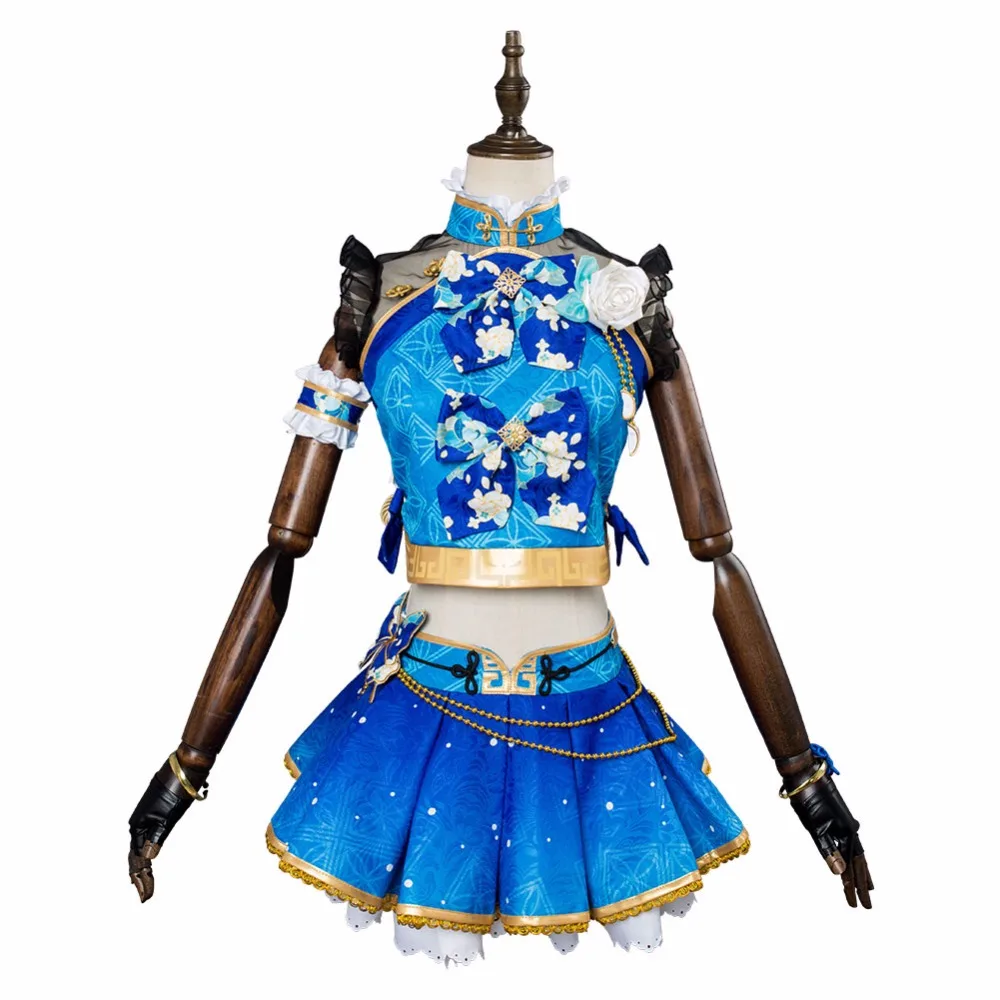 LoveLive Aqours китайское платье Ver Watanabe You Косплей Костюм китайский Cheongsam взрослый