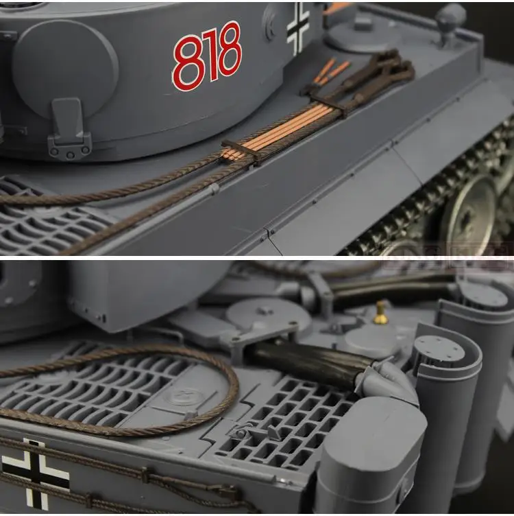 Henglong1/16 Немецкий основной боевой танк Tiger I модель танка синяя конечная металлическая Версия с 2,4G RC звук дыма металлические шестерни треки