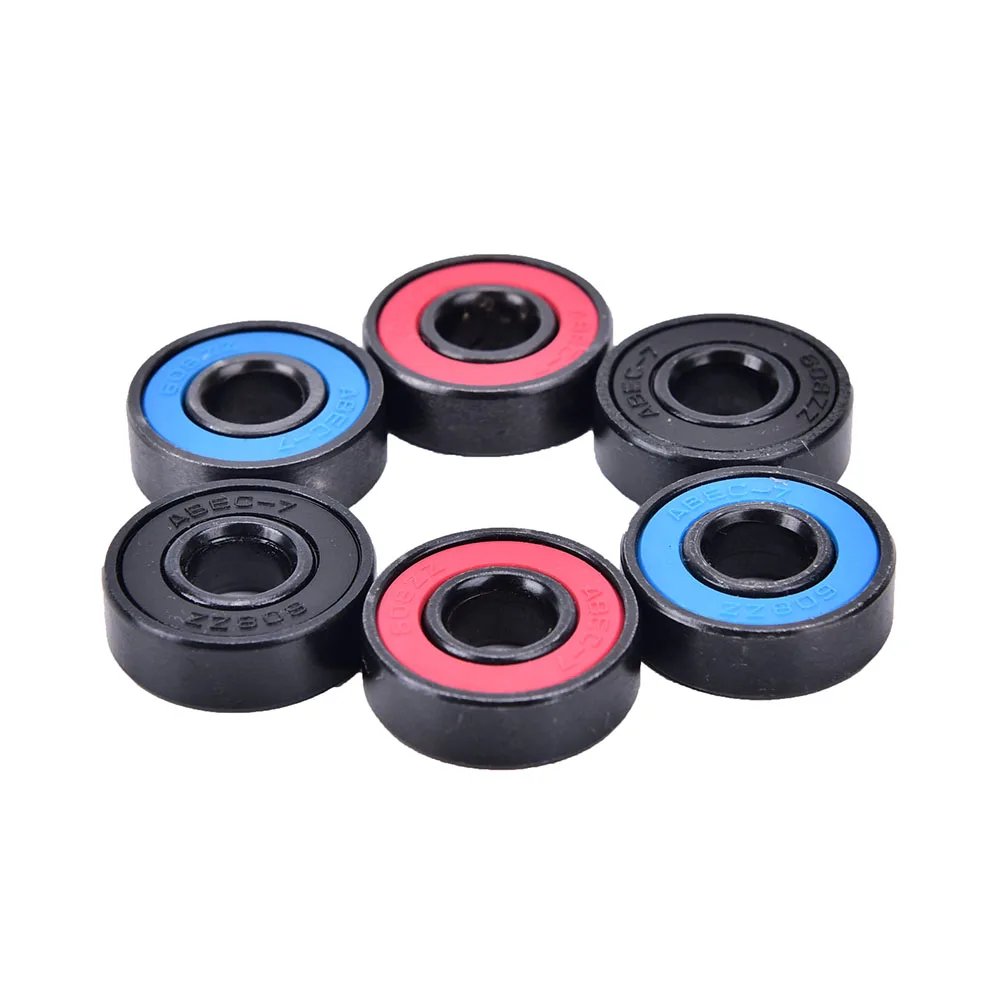 

8Pcs For 608RS Steel Skate Skateboard Integrated Spacer Bearings