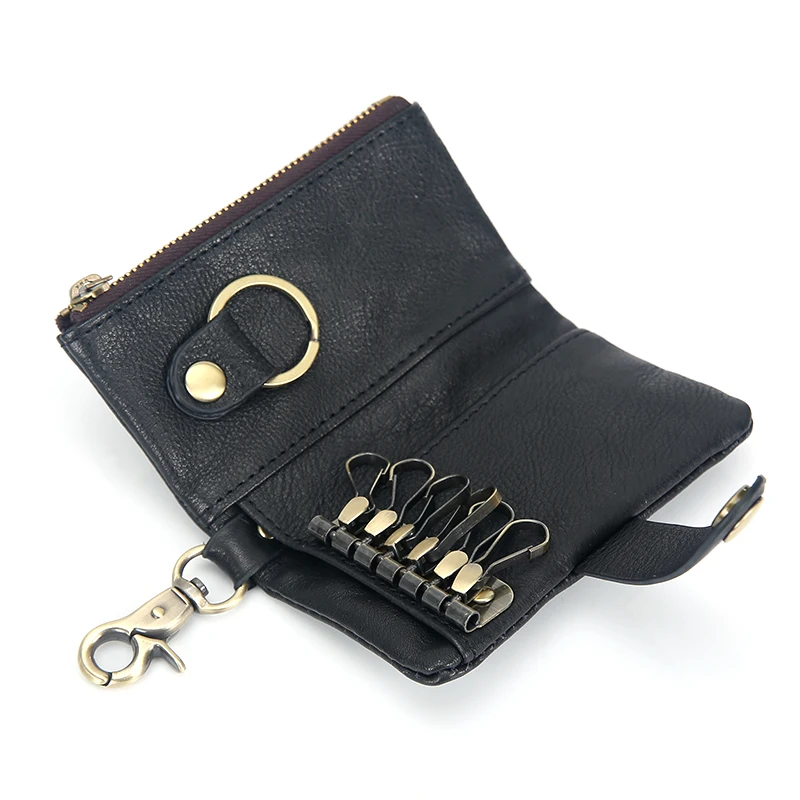 SIMLINE кошелек для ключей из натуральной кожи мужские многофункциональные