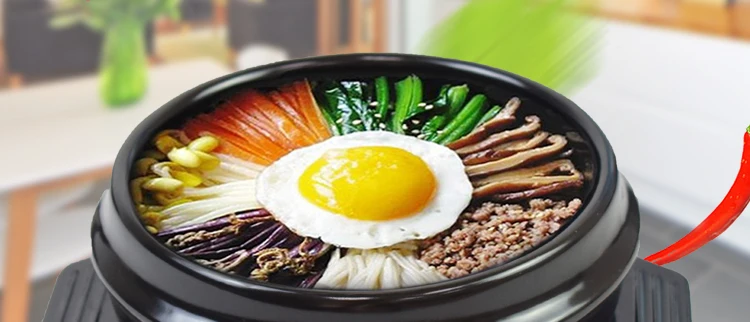 Каменный горшок bibimbap специальная каменная глина кастрюля для риса Корейская
