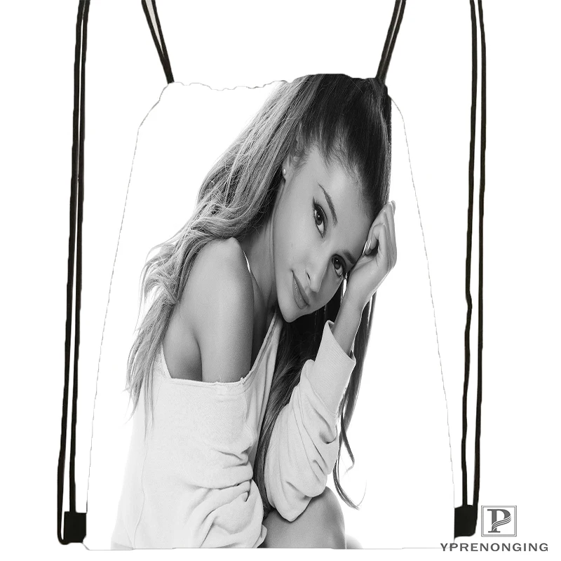 На заказ Ariana Grande#10 походная сумка на шнурке милый рюкзак для детей(черная спинка) 31x40 см#180531-02-42
