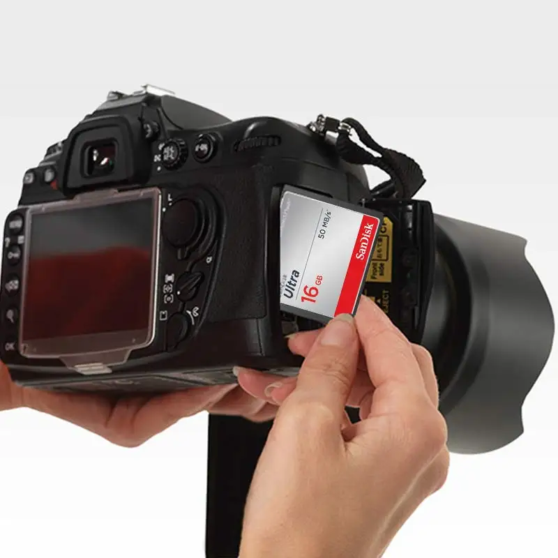Оригинальная ультракомпактная флэш Карта Sandisk 8 ГБ 16 32 CF карта памяти до 50 Мб/с 4K Full