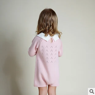 Лидер продаж сезон осень-весна детский комбинезон для девочек roupas de bebe вязанный