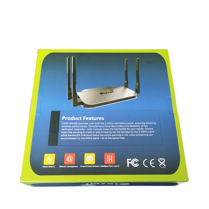 WR346 Gigabit WiFi Router 802.11AC Genuine 1200Mbps Dual Band 512MB DDR3 MT7621 5DBi External Antennas Strong Signal For Office