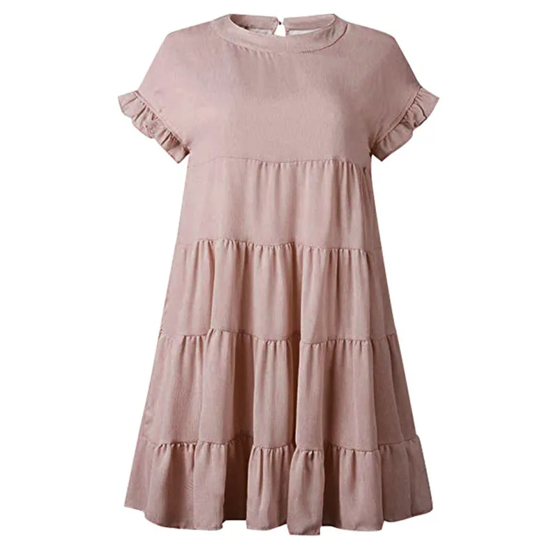 JAYCOSIN женское богемное платье с оборками на рукавах свободное Повседневное