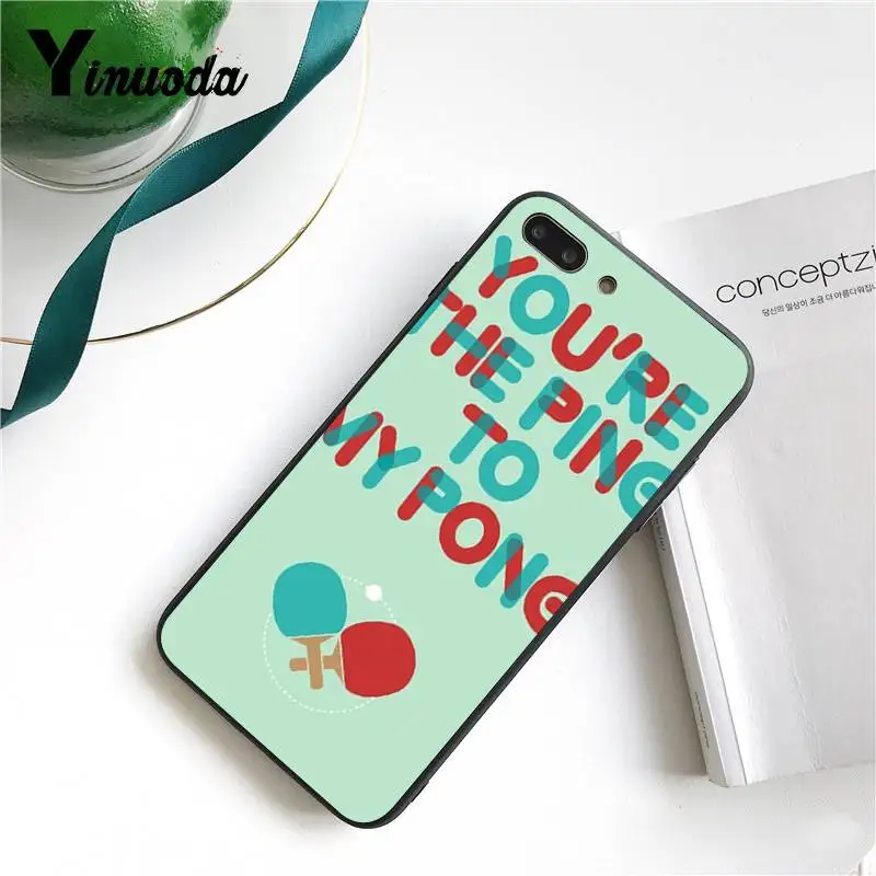 Чехол Yinuoda для iPhone 7 6 X чехол ракетки настольного тенниса и мяча оболочка телефона